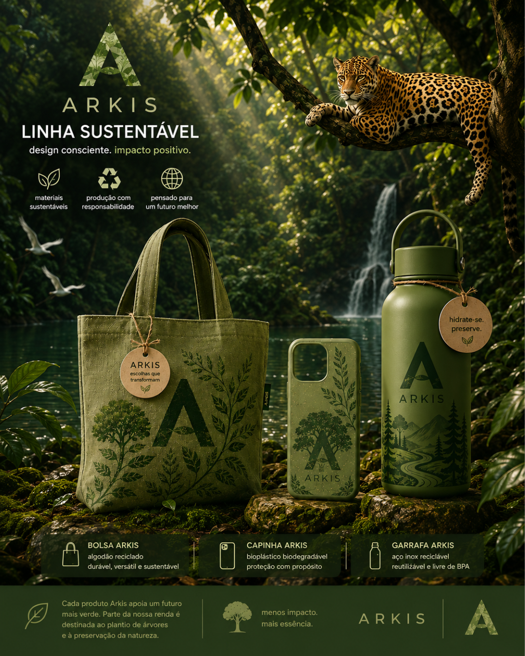 Linha sustentável Arkis — design consciente, impacto positivo